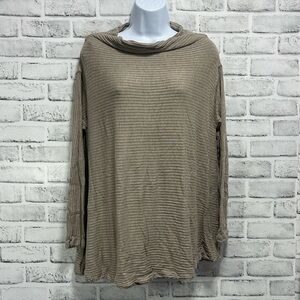 We The Free Lover Rib Split Back Cowl Neck Knit Large